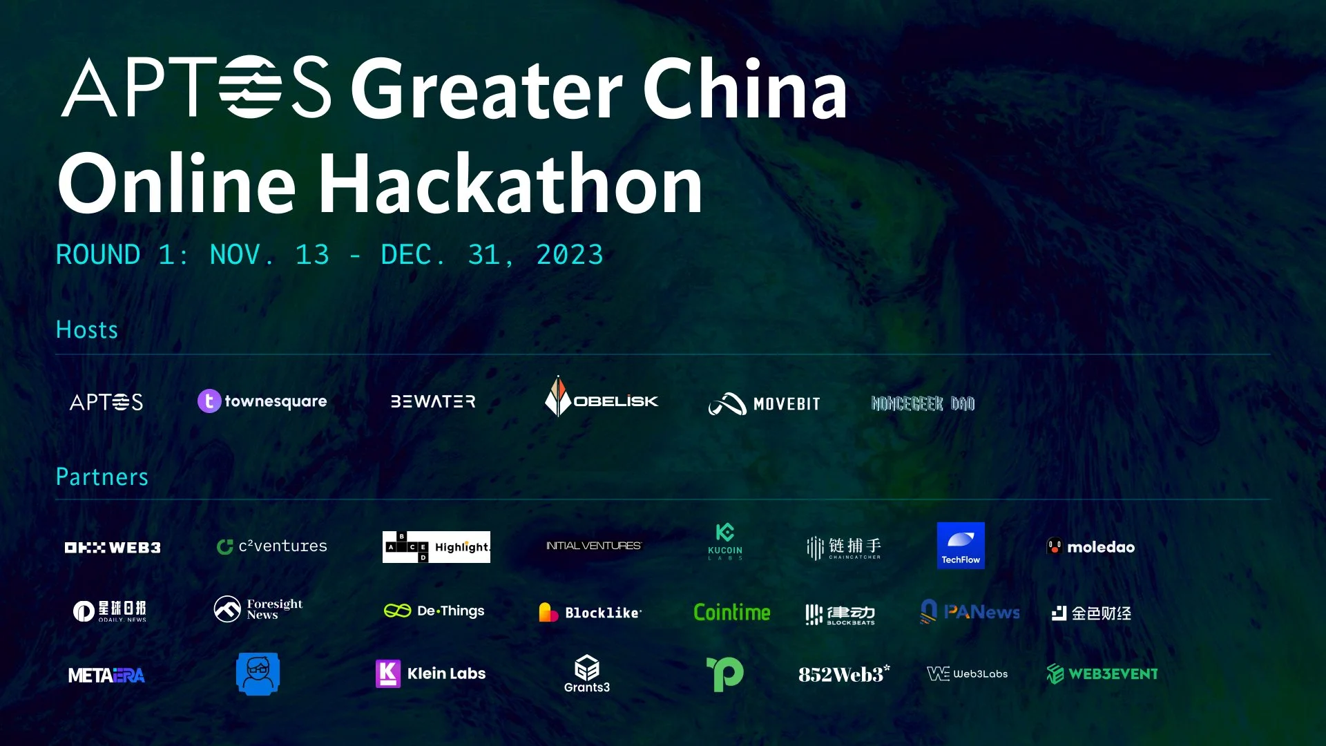 Registration for Aptos Greater China's first online hackathon is now open!